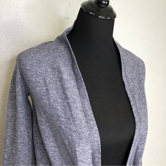 Ivivva girls gray open front tie waist jacket top size 8 - Picture 2 of 13